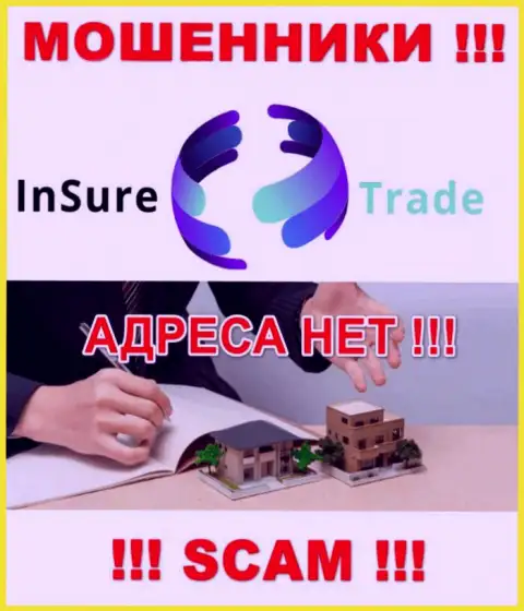 Мошенники InSure-Trade Io избегают ответственности за свои незаконные уловки, потому что скрывают свой адрес регистрации
