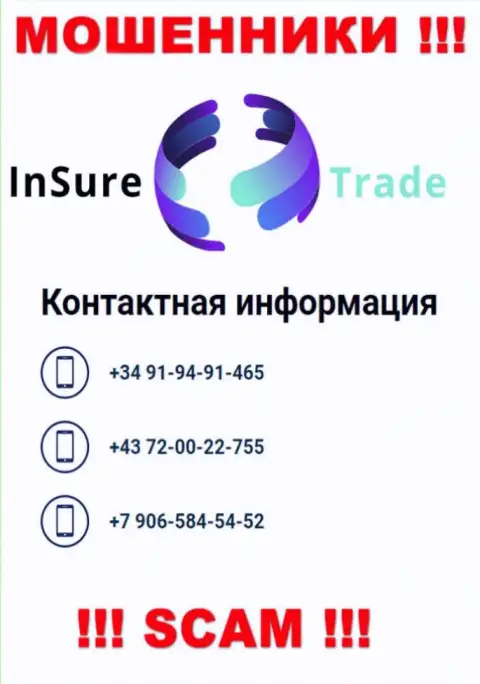 МОШЕННИКИ из InSure-Trade Io в поиске неопытных людей, звонят с разных номеров