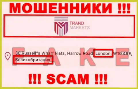 TrandMarkets Com - это очевидные интернет-мошенники, показали ложную инфу о юрисдикции конторы
