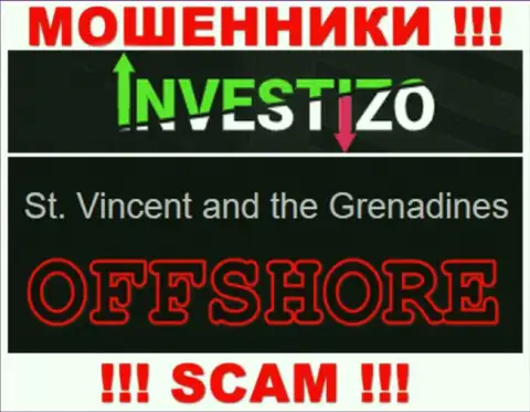 Т.к. Investizo пустили свои корни на территории Сент-Винсент и Гренадины, слитые финансовые средства от них не вернуть