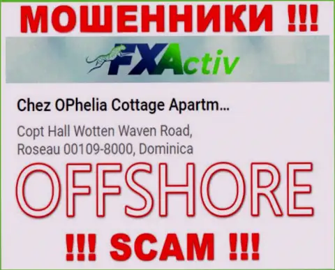 Организация ФИкс Актив указывает на сайте, что находятся они в оффшоре, по адресу - Chez OPhelia Cottage ApartmentsCopt Hall Wotten Waven Road, Roseau 00109-8000, Dominica