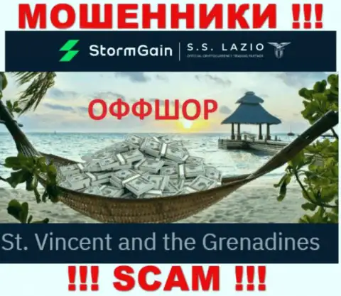 St. Vincent and the Grenadines - здесь, в оффшоре, зарегистрированы обманщики StormGain