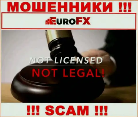 Сведений о лицензии на осуществление деятельности EuroFX Trade на их официальном веб-сервисе не размещено - это РАЗВОД !!!