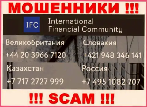 Мошенники из компании InternationalFinancialConsulting разводят на деньги клиентов, названивая с разных номеров телефона