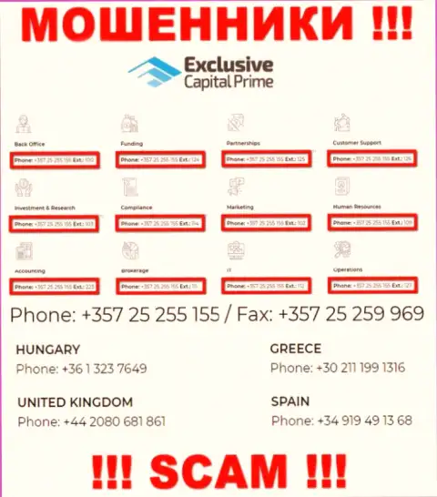 Не позволяйте internet мошенникам из конторы ЭксклюзивКапитал себя наколоть, могут звонить с любого номера телефона