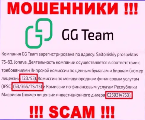Довольно-таки рискованно доверять компании GG Team, хоть на информационном портале и приведен ее лицензионный номер