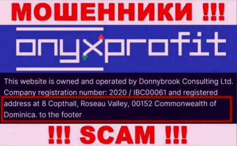 8 Copthall, Roseau Valley, 00152 Commonwealth of Dominica это офшорный адрес Donnybrook Consulting Ltd, откуда ЛОХОТРОНЩИКИ грабят людей