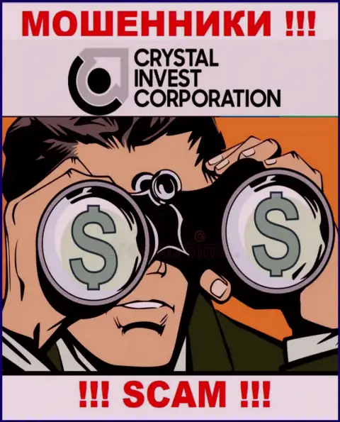 Место номера телефона internet мошенников CRYSTAL Invest Corporation LLC в черном списке, внесите его как можно скорее