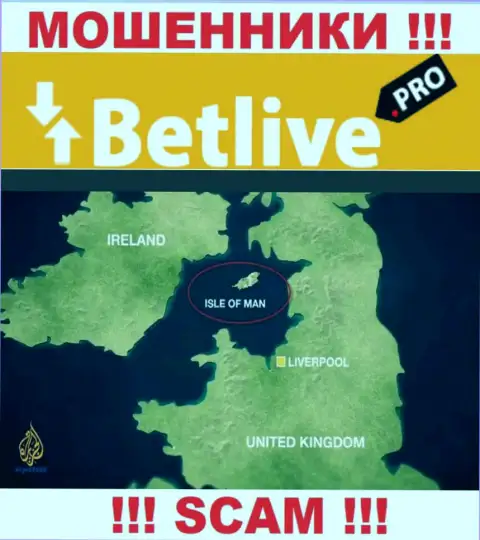 BetLive пустили свои корни в оффшорной зоне, на территории - Isle of Man