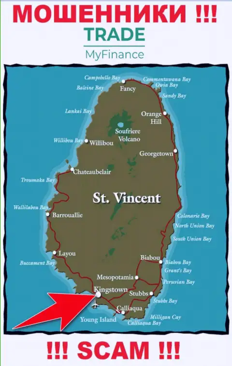 Юридическое место регистрации internet мошенников Trade My Finance - Kingstown, Saint Vincent and the Grenadines