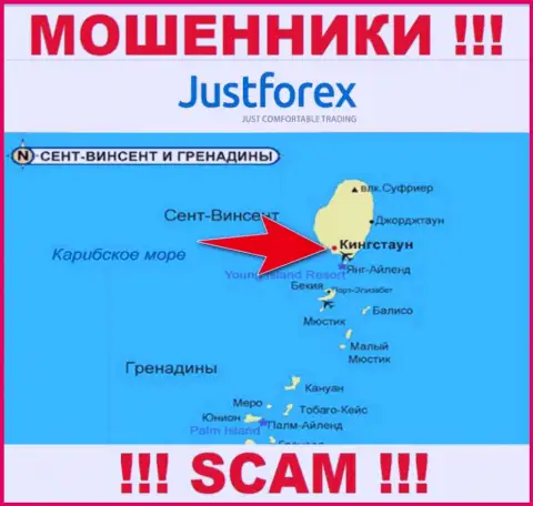 Kingstown, St. Vincent and the Grenadines - это официальное место регистрации компании JustForex