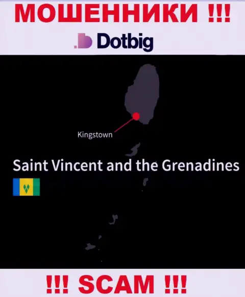 DotBig Com имеют оффшорную регистрацию: Kingstown, St. Vincent and the Grenadines - будьте бдительны, мошенники