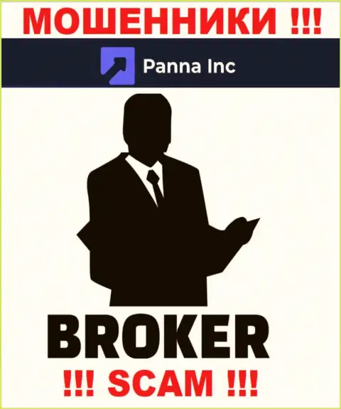 Брокер - в данном направлении предоставляют свои услуги internet мошенники PannaInc