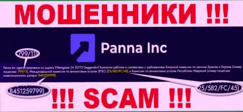 Воры Панна Инк умело грабят своих клиентов, хоть и показывают лицензию на онлайн-сервисе