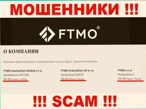 FTMO - это очередной разводняк, официальный адрес организации - ложный