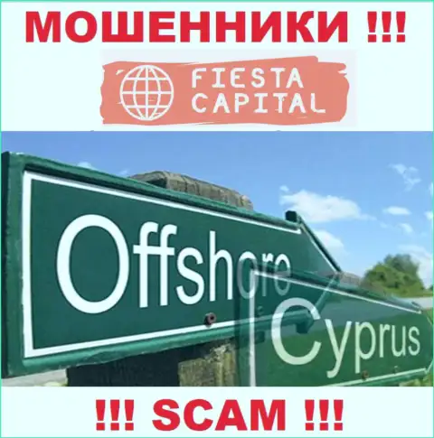 Оффшорные интернет обманщики Fiesta Capital скрываются вот здесь - Cyprus