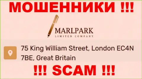 Адрес регистрации Marlpark Limited Company, показанный на их web-портале - ложный, будьте очень осторожны !