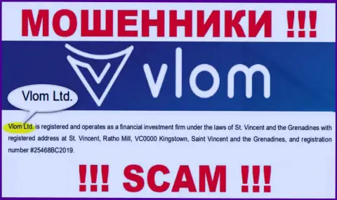 Юридическое лицо, владеющее internet-ворами Влом Ком - это Vlom Ltd