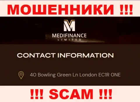 Осторожнее ! MediFinanceLimited - это явно интернет мошенники !!! Не хотят приводить реальный официальный адрес компании