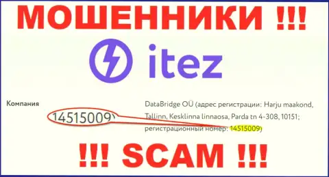 Будьте очень бдительны, присутствие номера регистрации у Итез (14515009) может быть уловкой