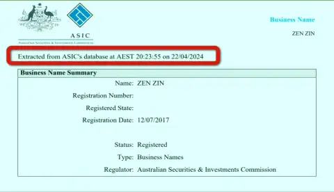 Документ, доказывающий присутствие регистрации у дилера Зиннейра Ком